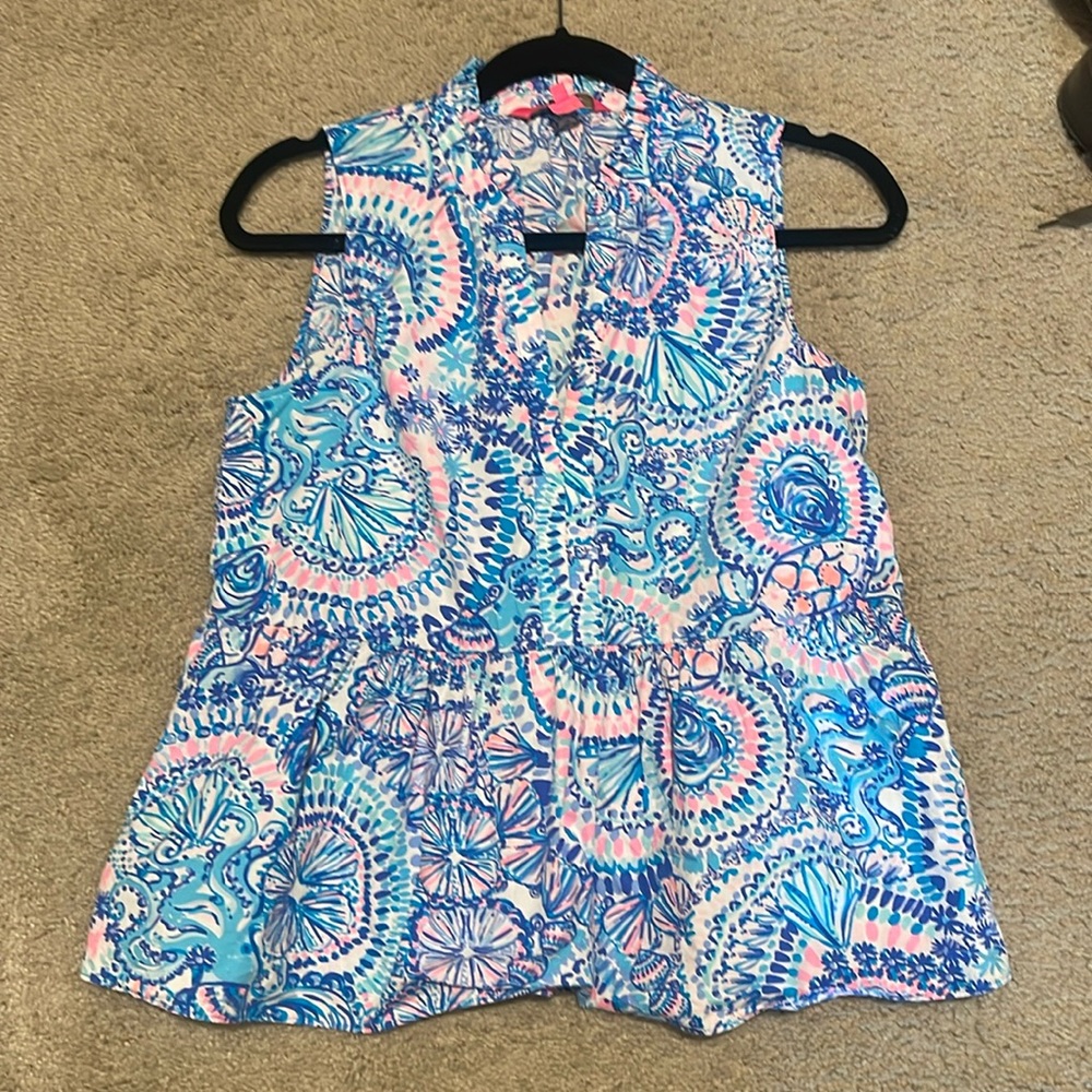 Lilly Pulitzer Peplum Top